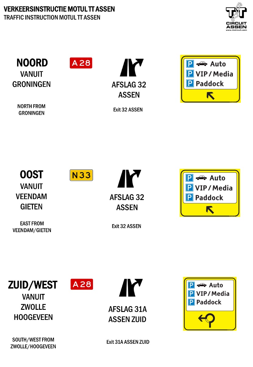 Traffic instructions Dutch TT Circuit Assen